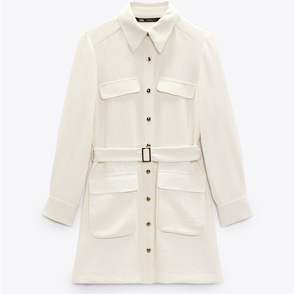 Zara belted short pocket dress